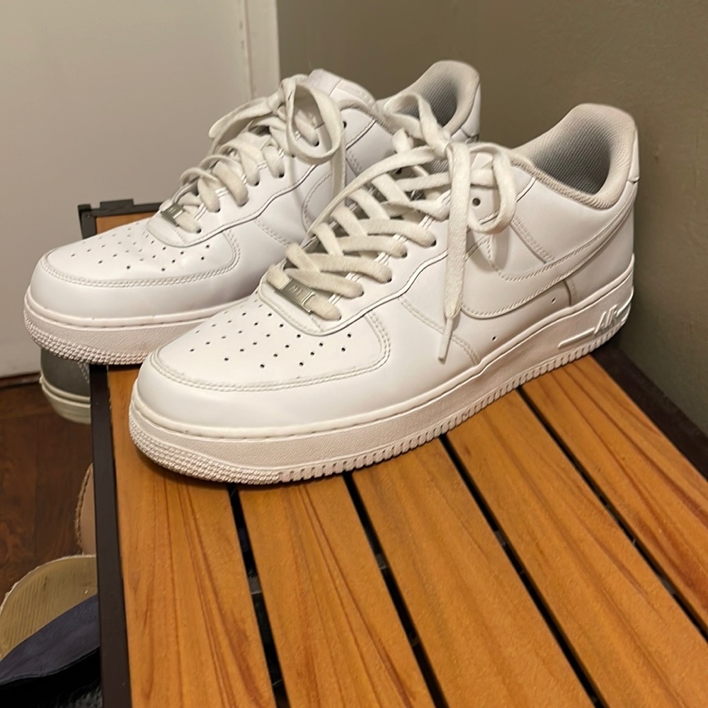 All white air-forces size 12M